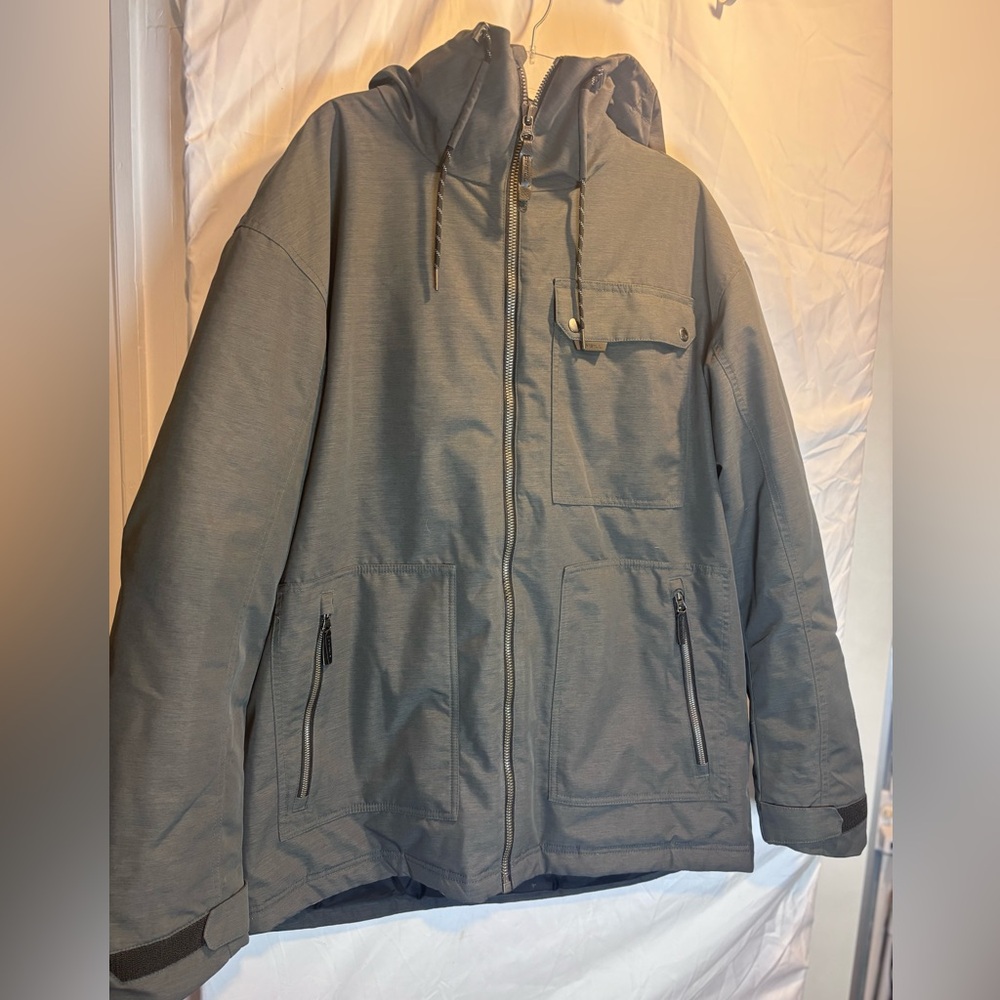 O’Neill Men's Gray Utility Hooded Ski Snow  Jacket XL EUC